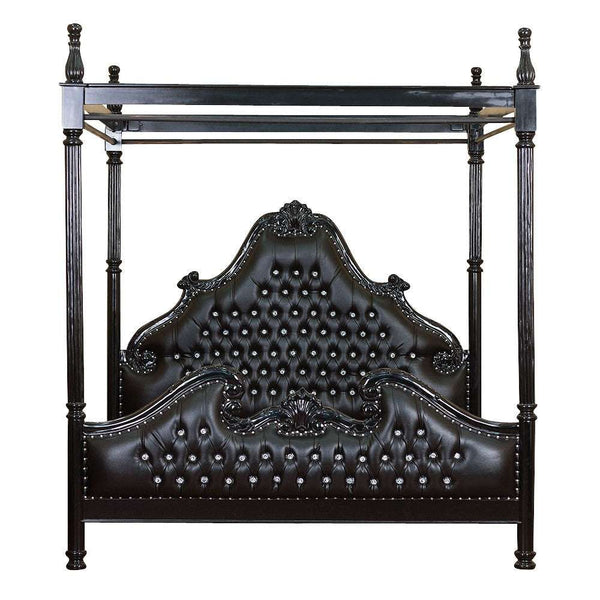 Haunt Luxe Bed with Canopy - Available in all sizes - Bespoke Gothic and Modern Provincial Furniture, offering customisation, worldwide shipping, and interest-free payment plans.