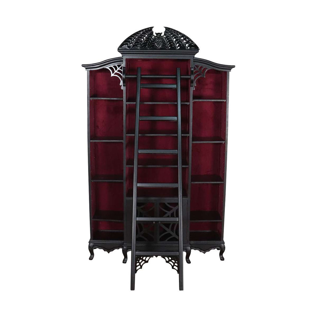 Haunt Queen Of The Damned Webbed Bookcase - Bespoke Gothic and Modern Provincial Furniture, offering customisation, worldwide shipping, and interest-free payment plans.
