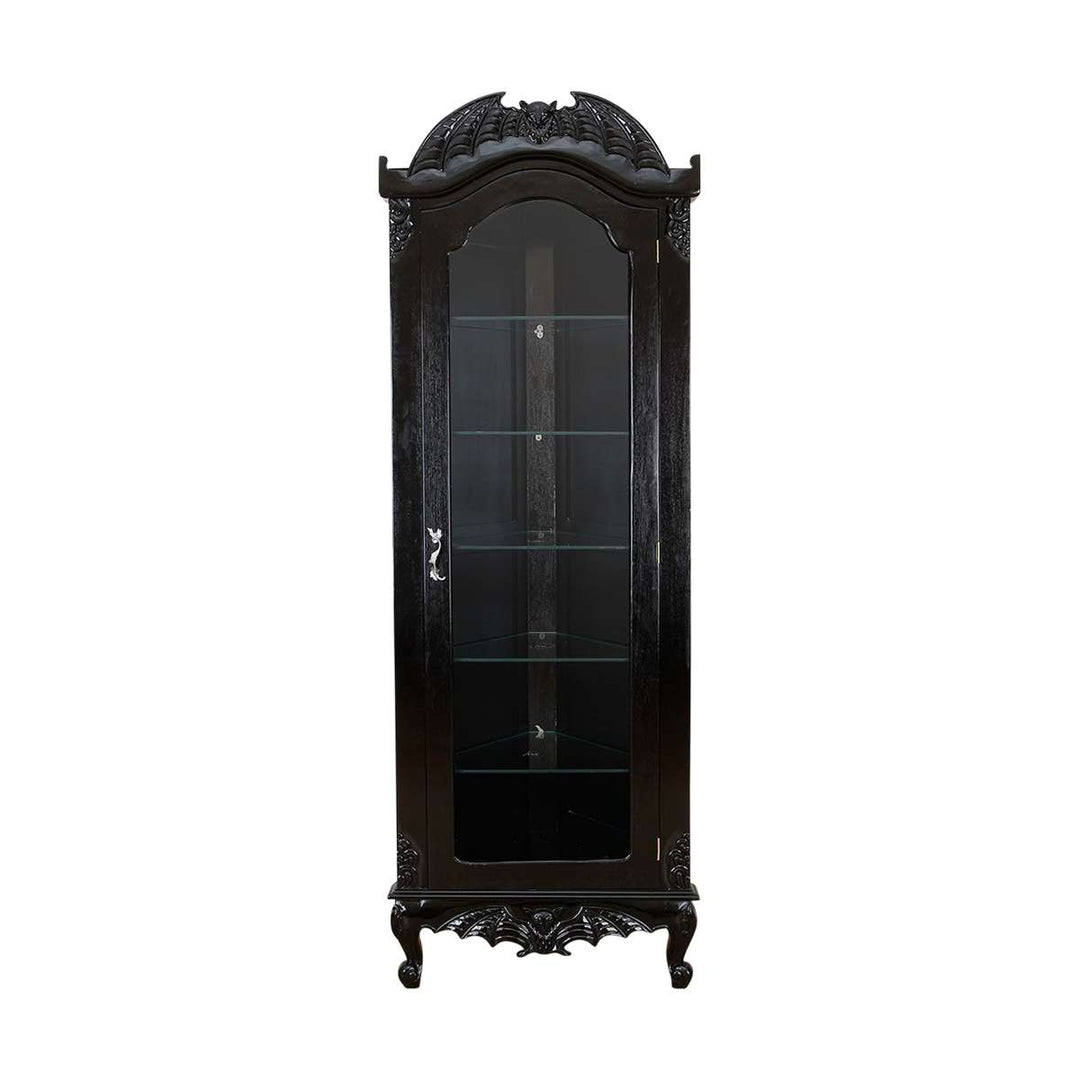 Haunt Queen of the Damned Corner Display Cabinet - Bespoke Gothic and Modern Provincial Furniture, offering customisation, worldwide shipping, and interest-free payment plans.