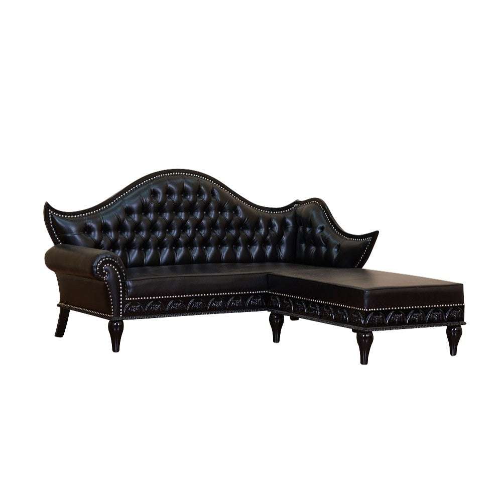 Haunt Queen of the Damned L-Lounge - Bespoke Gothic and Modern Provincial Furniture, offering customisation, worldwide shipping, and interest-free payment plans.