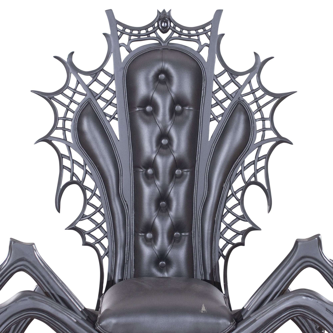 Close-up of the black spider throne chair&