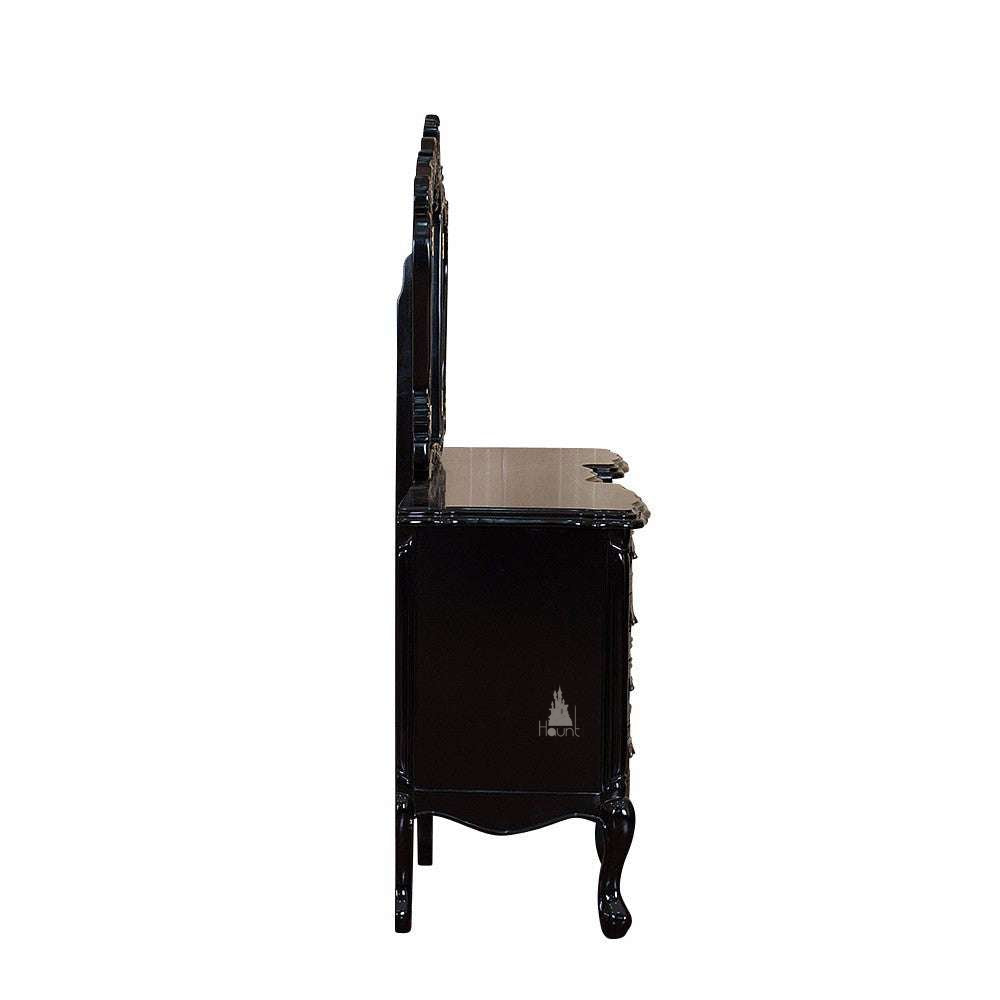 Another view of the Cinderella Vanity, a full dressing table with a broad drawer base