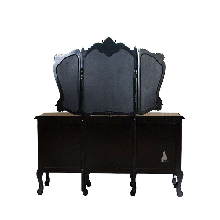 Another view of the Cinderella Vanity, a full dressing table with a broad drawer base