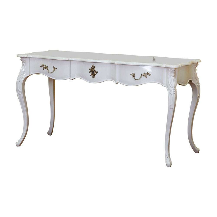 custom Maleficent Desk with slim writing surface, drawer storage and curved legs - additional view 2