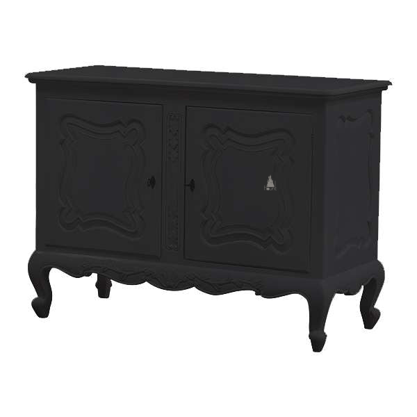 Nymph Buffet, a compact cabinet-style buffet with two broad framed doors and raised shaped panels