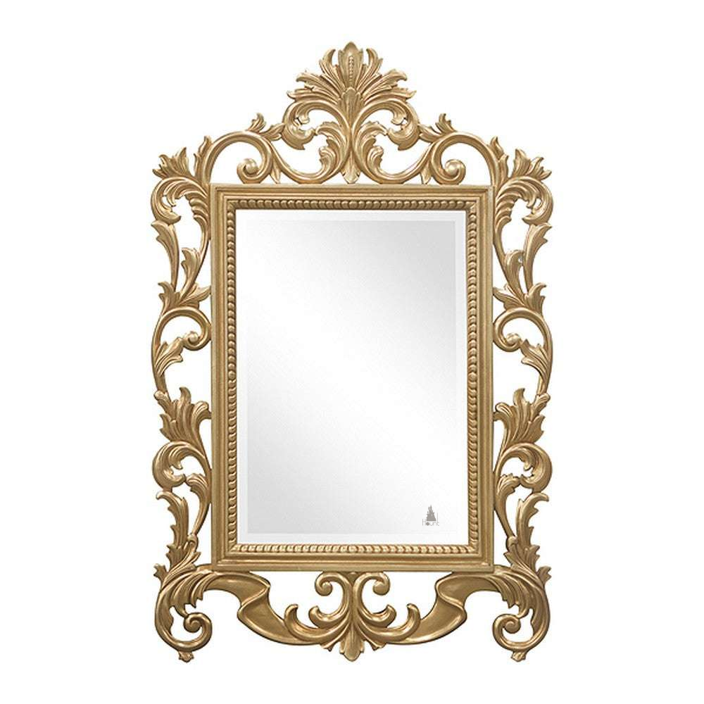 Another view of the Poison Ivy Mirror, a tall rectangular wall mirror with a strong inner frame