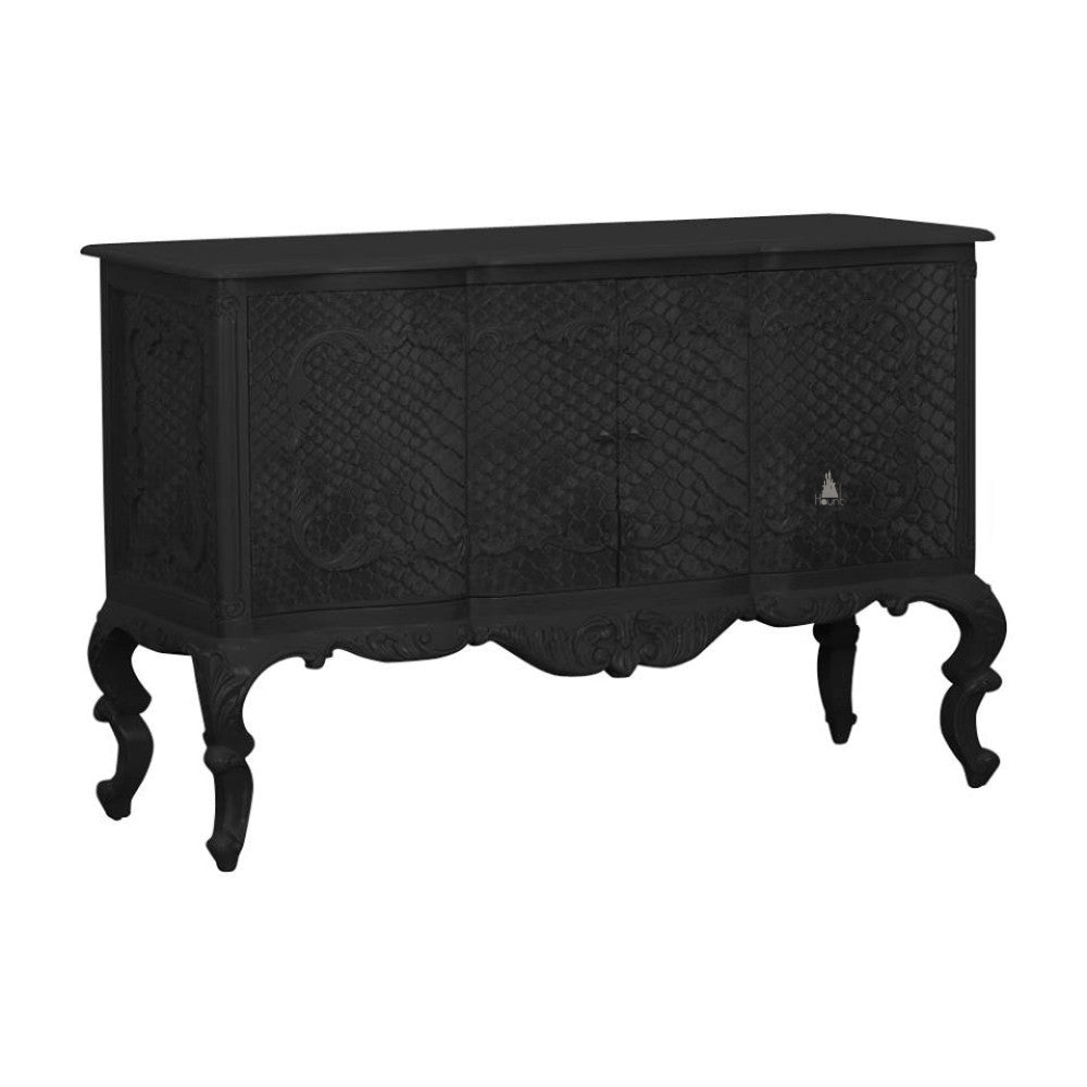 Another view of the Poseidon Buffet, a sideboard with patterned door panels