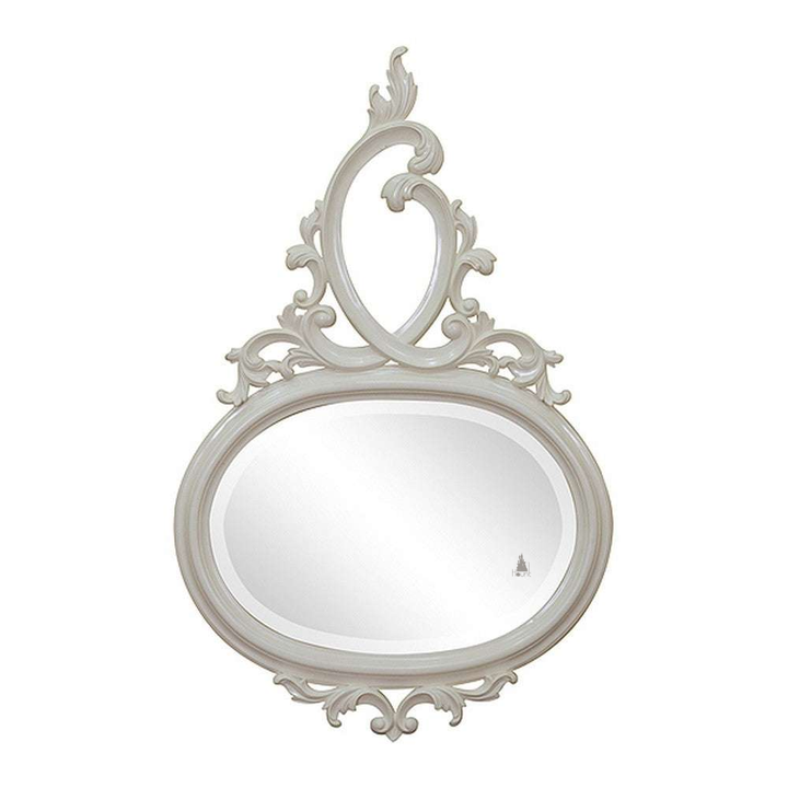 Poseidon Mirror, a decorative wall mirror with an oval lower glass