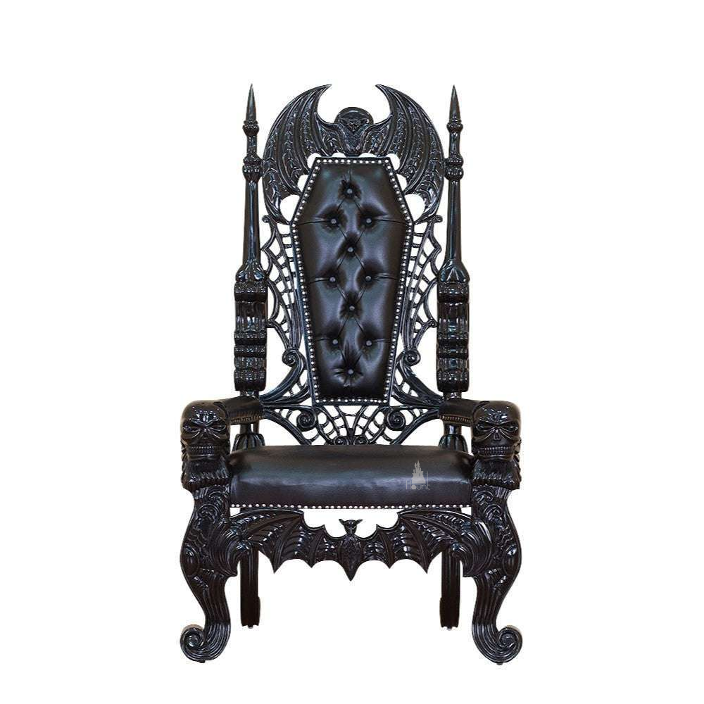 Haunt Queen of the Damned Throne - bespoke custom gothic furniture with handcrafted detailing