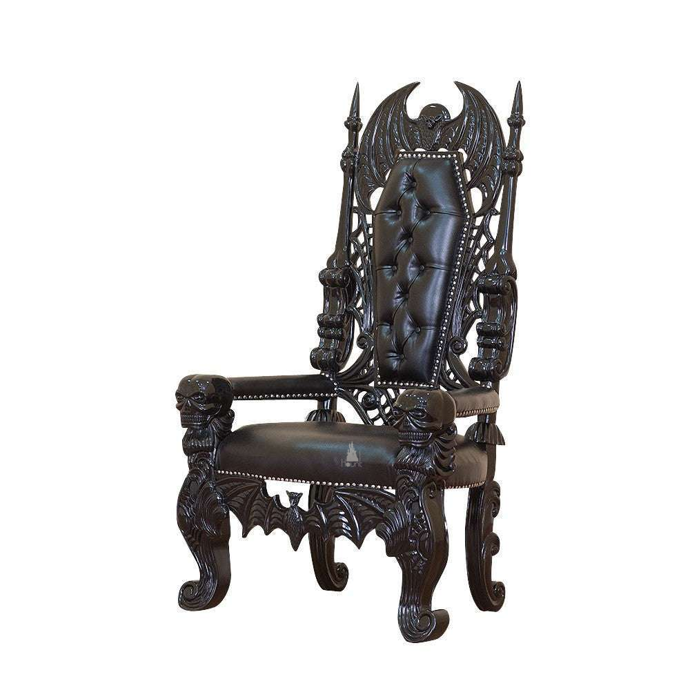 Haunt Queen of the Damned Throne - bespoke custom gothic furniture with handcrafted detailing