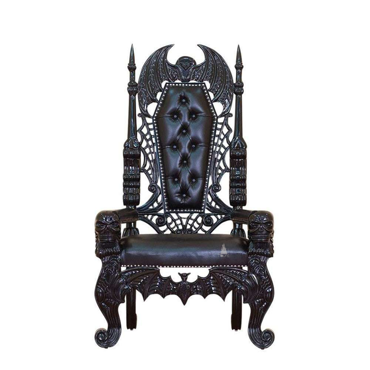 Haunt Queen of the Damned Throne - bespoke custom gothic furniture with handcrafted detailing