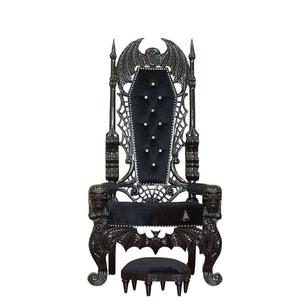Haunt Queen of the Damned Throne - bespoke custom gothic furniture with handcrafted detailing