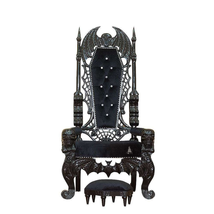 Haunt Queen of the Damned Throne - bespoke custom gothic furniture with handcrafted detailing