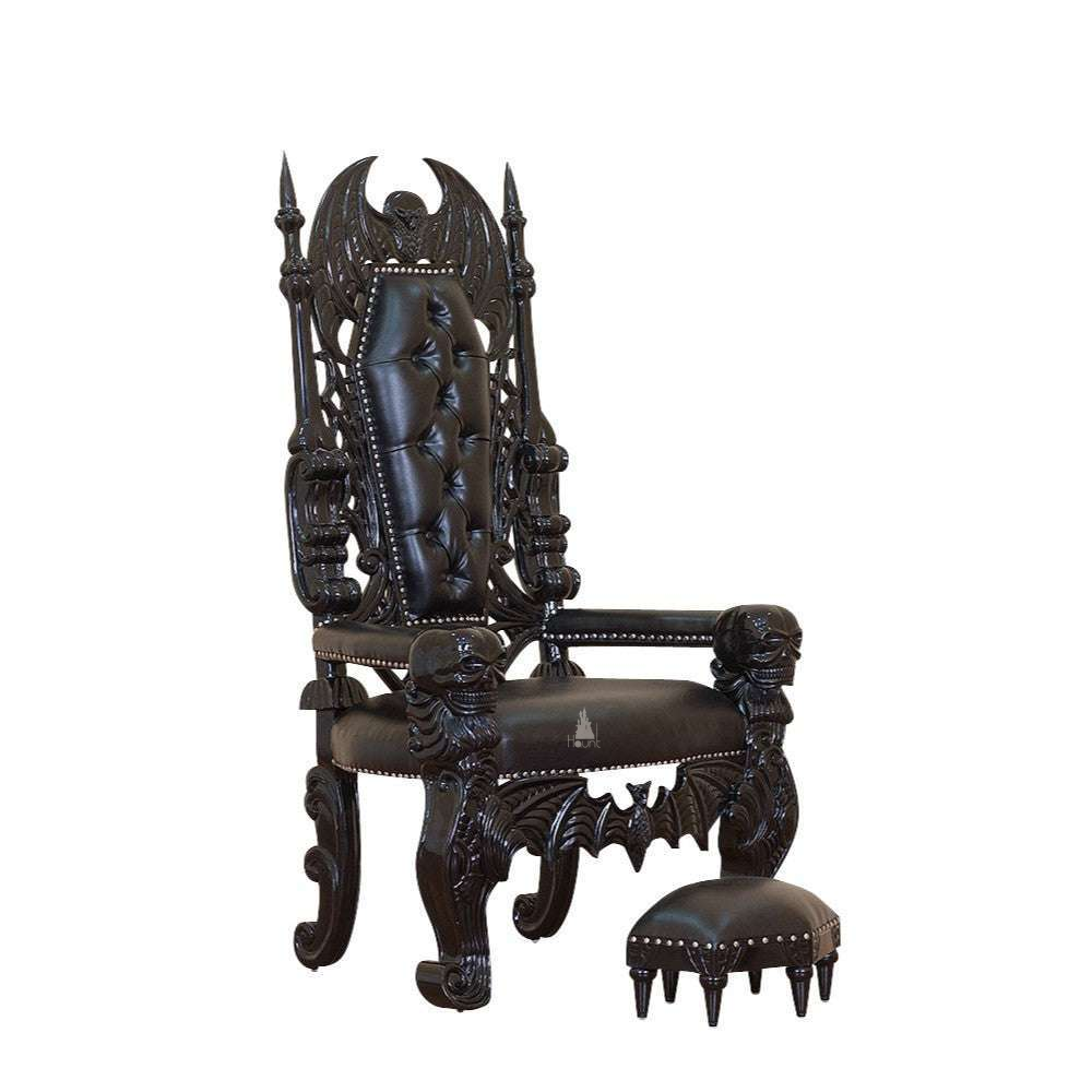 Haunt Queen of the Damned Throne - bespoke custom gothic furniture with handcrafted detailing