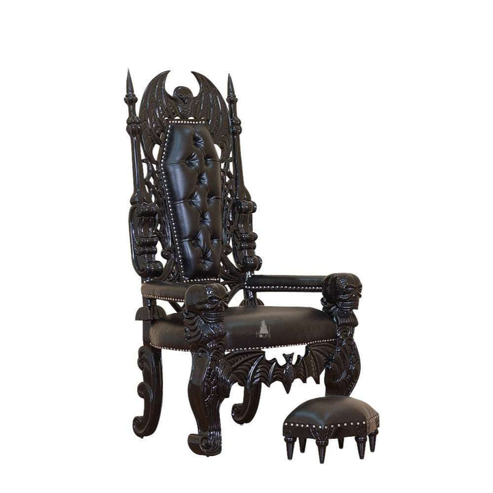 Haunt Queen of the Damned Throne - bespoke custom gothic furniture with handcrafted detailing
