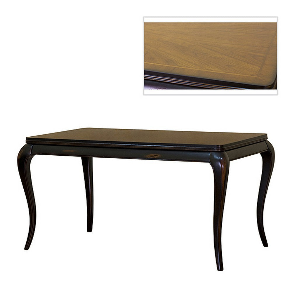 Another view of the Space Dining Table, a rectangular dining table with a dark frame